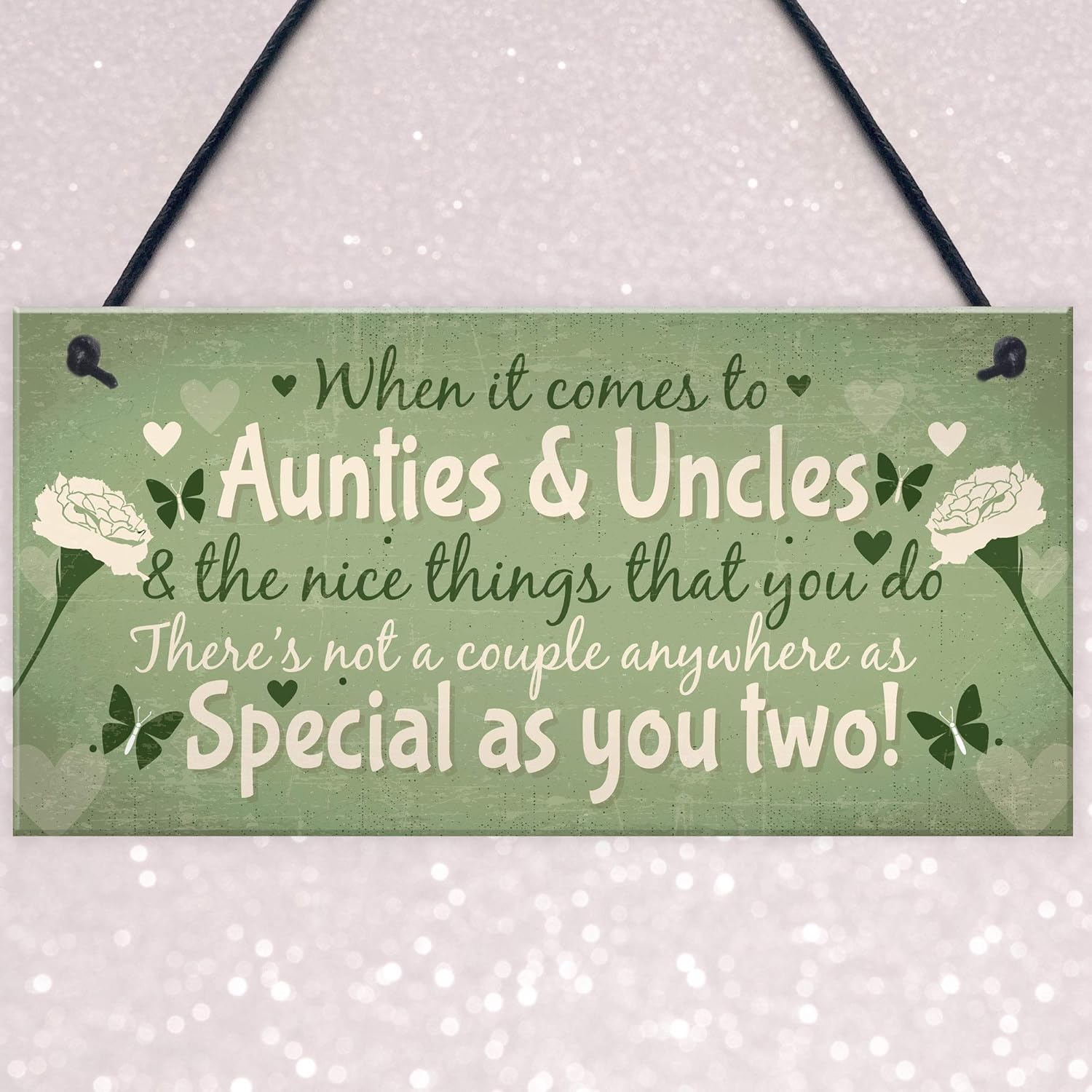 Red Ocean Keepsake Gift For Auntie And Uncle Family Plaque Home Decor Sign Birthday Gift From Niece And Nephew - Image 4