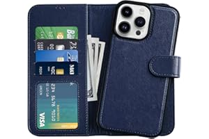 DorisMax for iPhone 14 Pro Wallet Case,Detachable Flip Folio Cover RFID Blocking 4 Card Slots Holder Premium PU Leather Magnetic Kickstand Phone Case for iPhone 14 Pro 6.1" Dark Blue