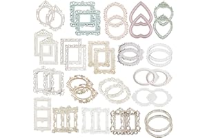 Lot de 40 cadres de scrapbooking vintage découpés, cadre de fenêtre vintage, fournitures de scrapbooking, photos vintage, déc