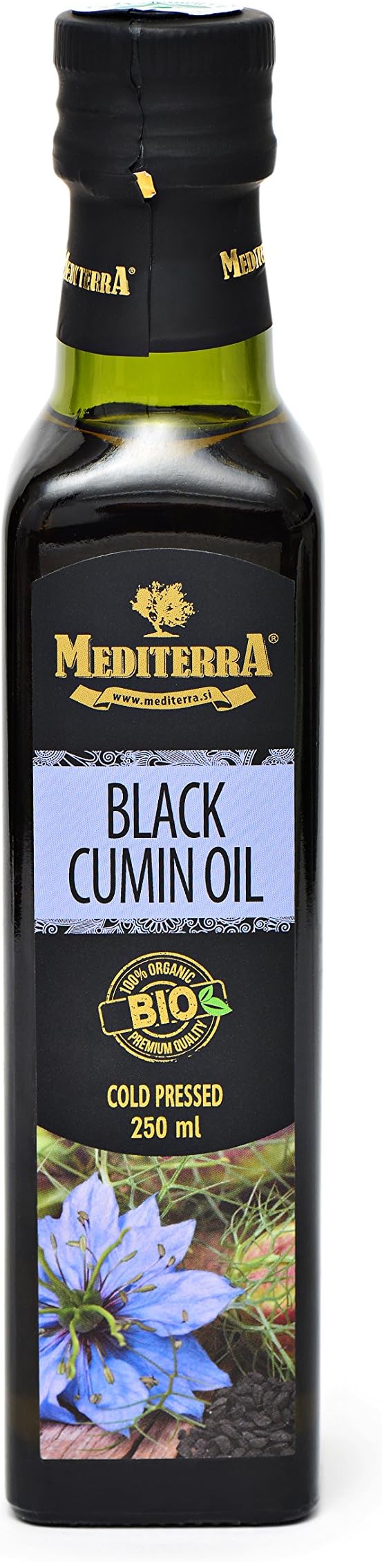 Organic Black Cumin Oil, Nigella Sativa from 100% Natural Egyptian Oil Seeds (250 ml)