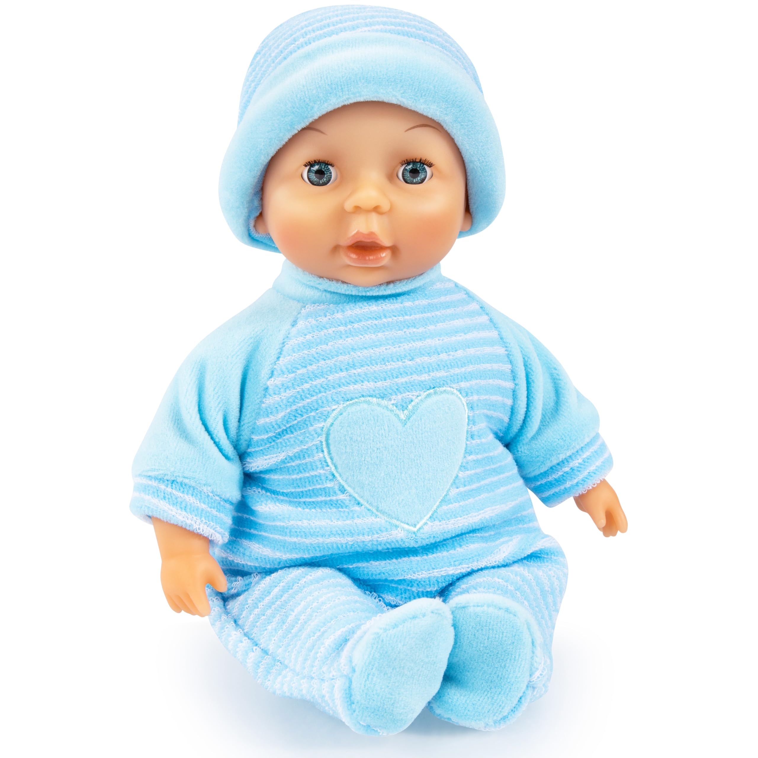 Bayer Design 92802AU My First Baby doll, soft body, with closing eyes, blue, 11 inch