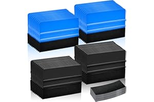 Supkiir 40 Pack Vinyl Squeegee Tool, 4 Inch Car Vinyl Wrap Squeegee Tool Kit with 20 Felt Fabrics, Professional Window Tint F