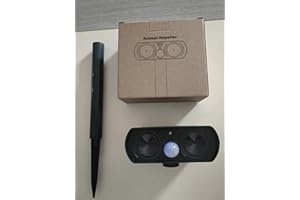 CKCOEO Solar Ultrasonic Animal Repellent, Cat Repellent, Rabbit Deterrents for Patio Garden, No Flash