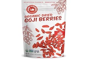 Made In Nature Organic Sun-Dried Goji Berries, 20 Ounce (Pack of 1) – Vegan Snack, Non-GMO, Unsulfured, Gluten Free