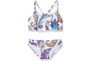 Kanu Surf Girls' Alania Flounce Bikini Beach Sport 2 Piece Swimsuit