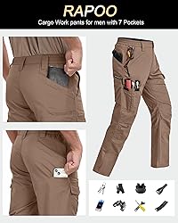 Rapoo Cargo Pants for Men Work Tactical Hiking