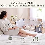 Tutti Bambini CoZee Breeze PLUS Bedside Crib Oak Charcoal 0-6m view 2