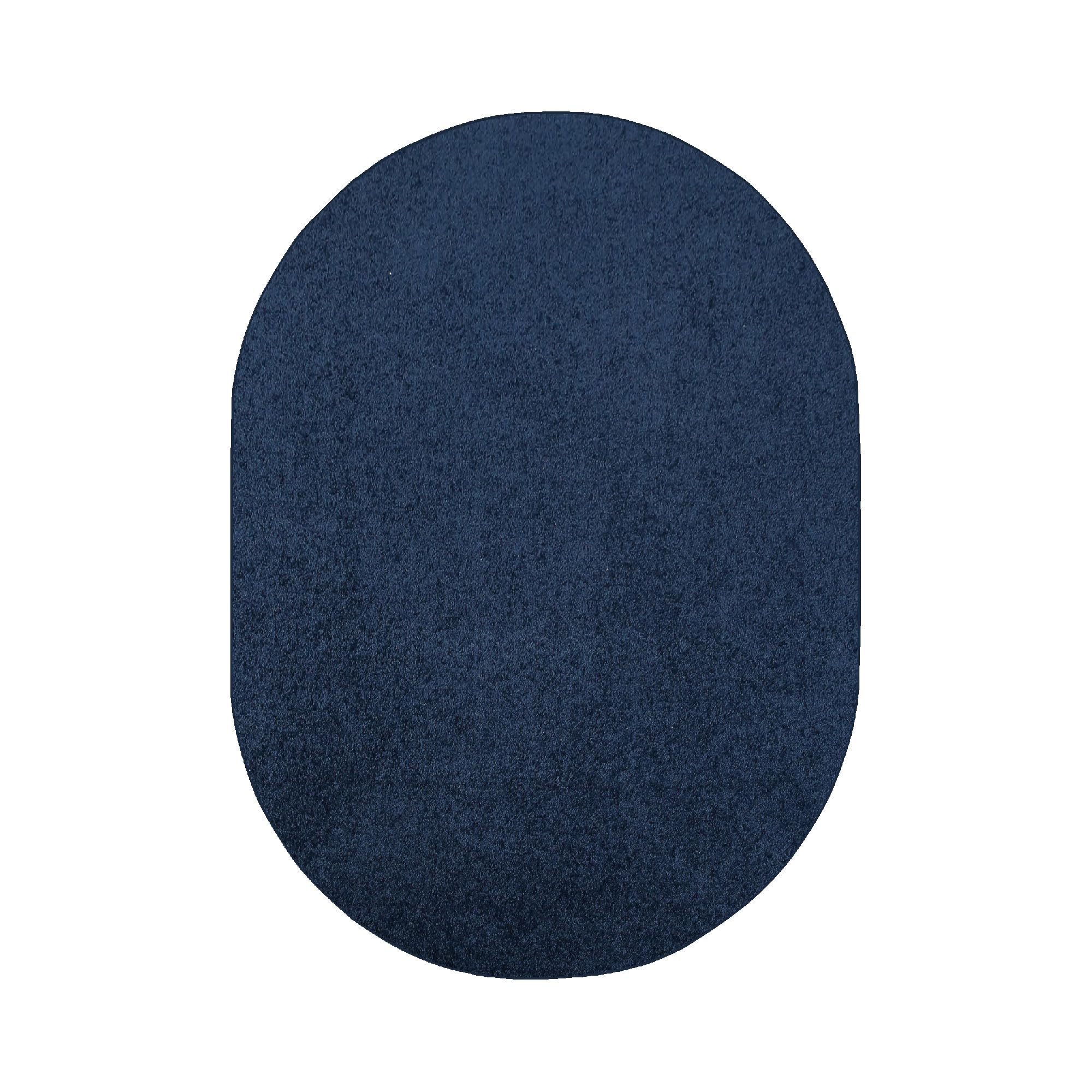Photo 1 of Bright House Solid Color Area Rugs Navy - 2' x 8' Oval, Indoor, Stain & Fade Resistant, Perfect for Living Room, Bedroom, Dining Room, Entryway, Doorway, Pet & Kids Friendly Rug, Wedding, Made in USA