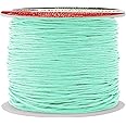 Mandala Crafts 1mm 109 Yards Aqua Cotton Waxed Cord for Jewelry Making Bracelet Cord Waxed String - Beading String Thread Jewelry Cords for Necklaces String