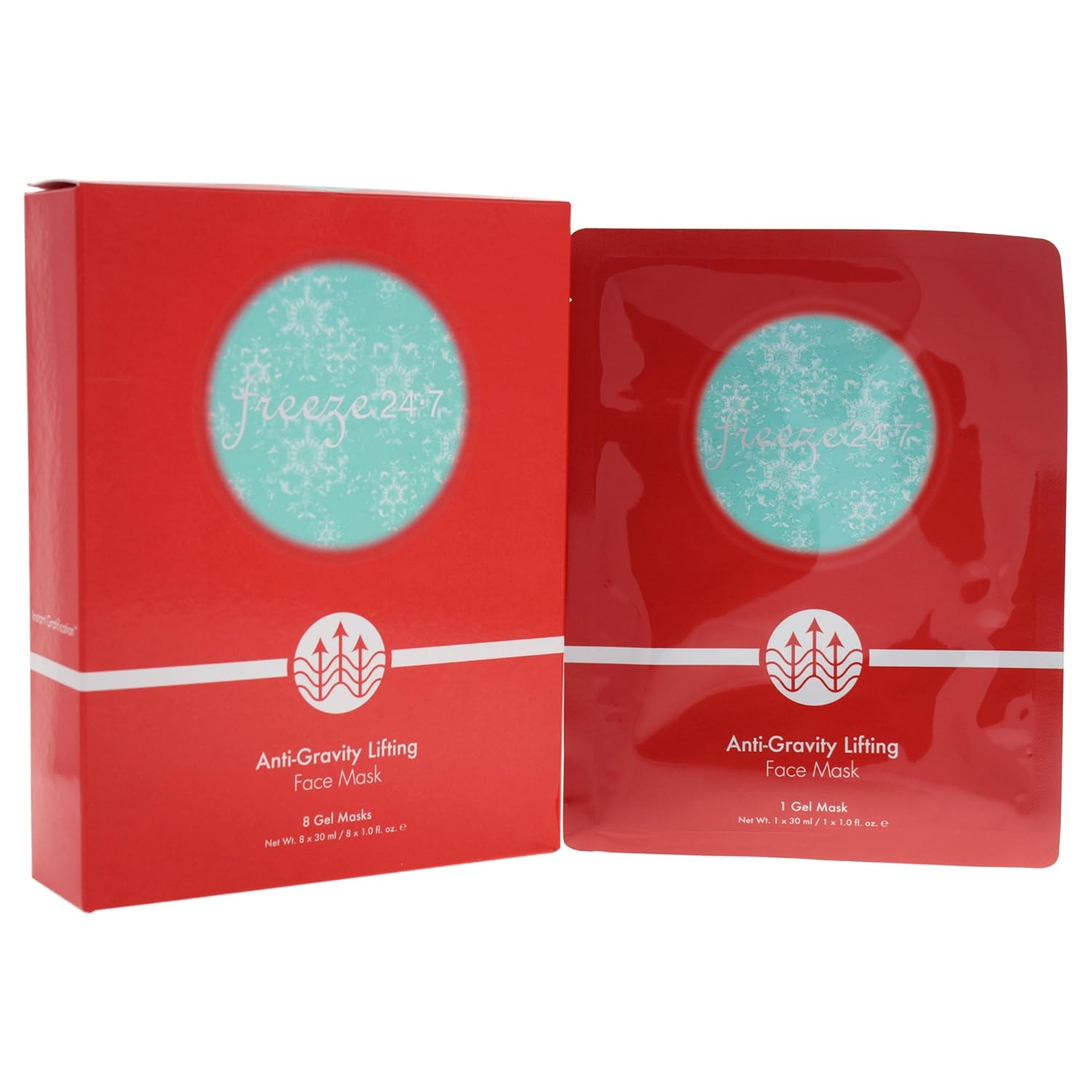 Freeze 24/7 Anti-Gravity Lifting Face Mask, 8 Count