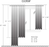 CUCRAF Net Curtains Eyelet Voile Sheer Linen 90cm Drop Pair 1.5in Rod view 7