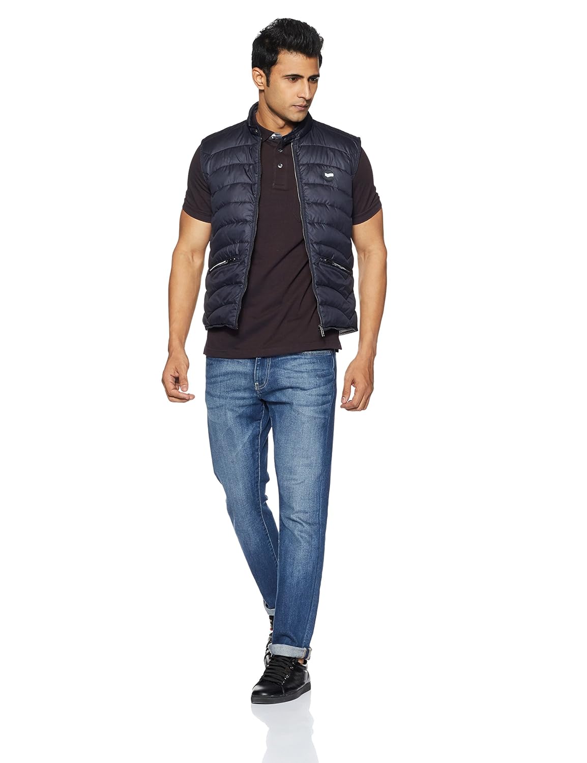 peter england men's plain regular fit polo