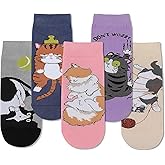 WARMVIN Funny Animal Socks for Women - Cute Dog and Cat Socks, Colorful Novelty Funny Socks for Animal Lover