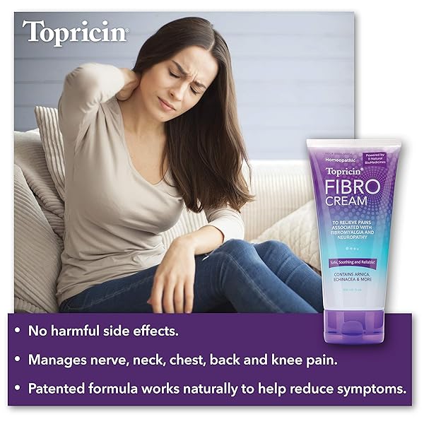 TOPRICIN FIBRO PAIN RELIEVING CREAM (6 OZ) – RAPID RELIEF FOR FIBROMYALGIA WITH PATENTED FORMULA – REDUCES DURATION AND INTENSITY OF FIBROMYALGIA EPISODES, IMPROVES SLEEP AND RESTORES ENERGY