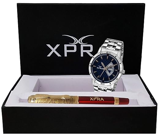 Xpra Analog Watch & Metal Pen Combo for Men & Boys (WCH-PN-5)