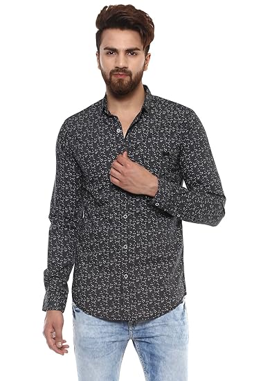 mufti mens slim fit casual shirts