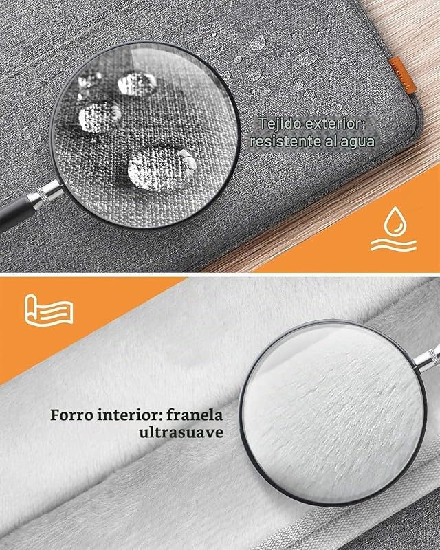 Capa de portátil de 14 polegadas com acessórios para saco, cinzento