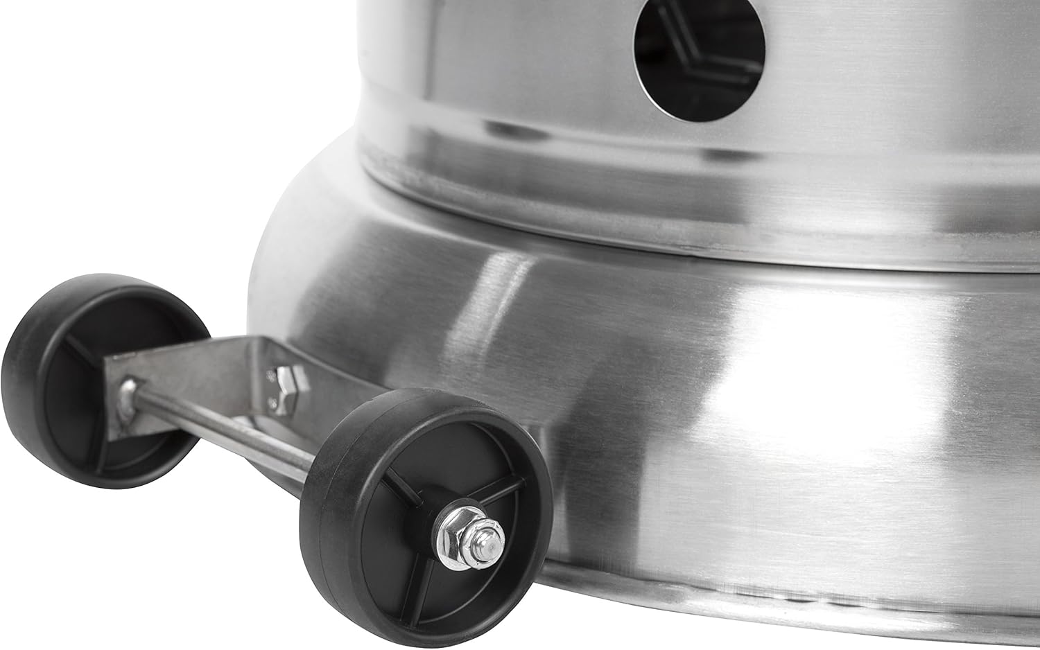  Basics Outdoor Patio Heater with Wheels, Propane 46, 000 BTU, Commercial & Residential - Stainless Steel : Garden & Outdoor
