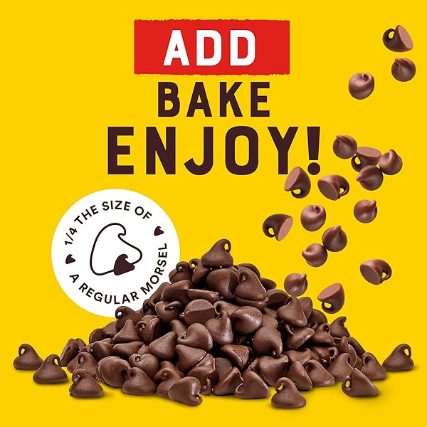 NESTLE TOLL HOUSE SEMI-SWEET MINI CHOCOLATE MORSELS, CHOCOLATE CHIPS, GLUTEN FREE 20 OZ