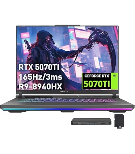 Amazon.com: ASUS ROG Strix G16 Gaming Laptop, GeForce RTX 5070 Ti