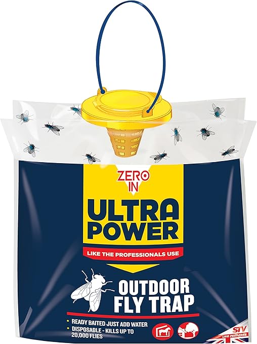 Zero In Ultra Power Outdoor Fly Trap (Disposable, Resealable, Use in