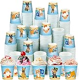 Patelai 500 Pack 3 oz Paper Cups Disposable Bathroom Small Mouthwash Animal Beverage Drinking Cups for Home, Office, Travel, Party(Beach Dog)