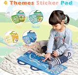 GUYUCOM 4 Pack Reusable Sticker Books Educational Toys for Kids view 2