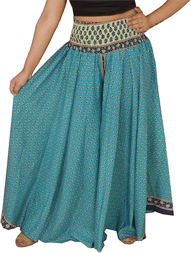 flared printed palazzo