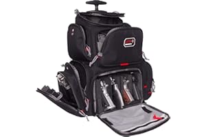 Rolling HANDGUNNER Backpack W/Cradle-4 Handgun - Black