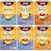 Yogi Tea Stress Relief 
Herbal Tea Variety Pack - 16 Bags per Pack (6 Packs) - Organic Herbal Sampler - Includes Bedtime, Ka