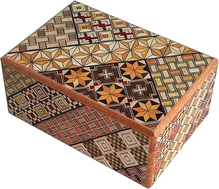 Amazon 箱根寄木細工 秘密箱７回仕掛け Japanese Puzzle Box 7steps 民芸品 おもちゃ