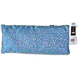EYE PILLOW LAVENDER + Flax Seed Filled + Carry Bag. Silk Fabric - Use for Yoga, Natural Sleep Aid, Stress Relief, Anxiety Relief, Meditation, Massage Great Relaxation Gift