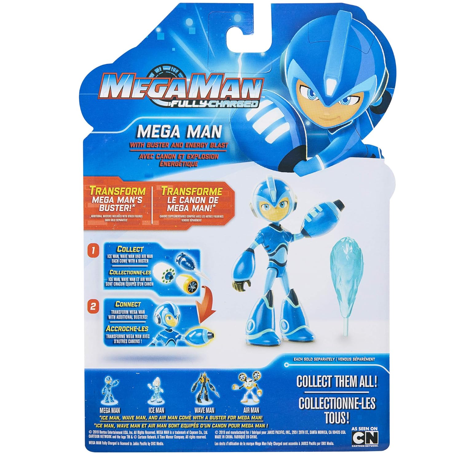 Mega Man Fully Charged Jakks 2l Based On The New Show Mega Man Articulated Action Figure With Removable Interchangeable Mega Buster Energy Blast Accessory Toys Games Action Figures
