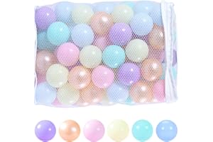 STARBOLO Ball Pit Balls for Kids -100pcs Macaron Pit Balls Crush Proof Plastic Toy Balls for Toddler Ball Pit, Ball Pit Play Tent, Baby Pool Water Toys, Kiddie Pool, Party Decoration, Photo Props