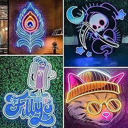 CIONAOR Custom Neon Sign, Personalized UV Printed