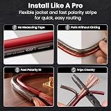 GearIT 2x2.5mm² Speaker Cable 30.48 m 100 ft 14 AWG CCA Black Red view 4