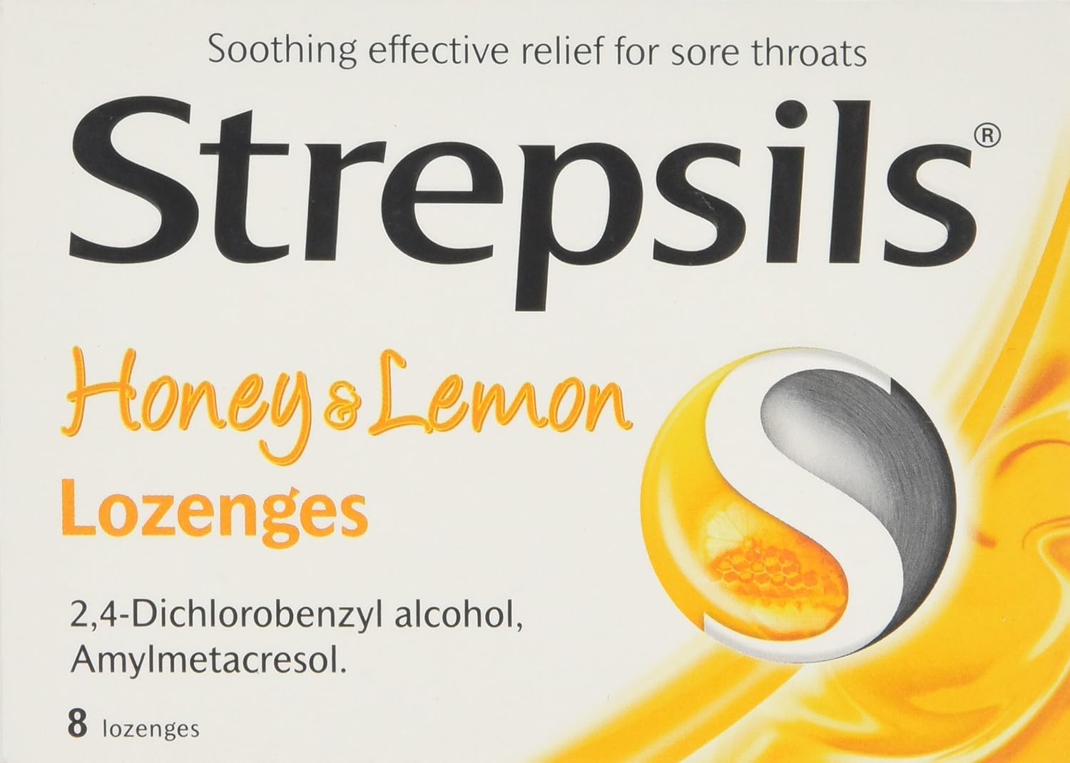 Strepsils Honey and Lemon - Pack of 8 Lozenges, 8 Count (Pack of 1)