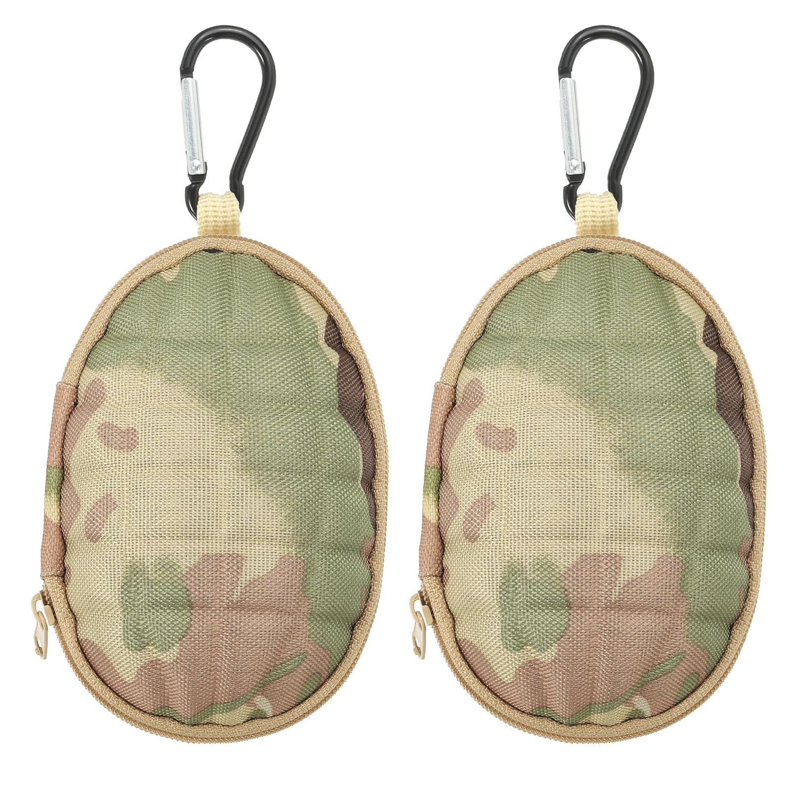 PATIKIL Billiard Accessories Storage Bag, 2pcs Chalk Case Bag Portable Clip-on Attaching Coin Purse Pool Billiard Accessory, Camouflage Color