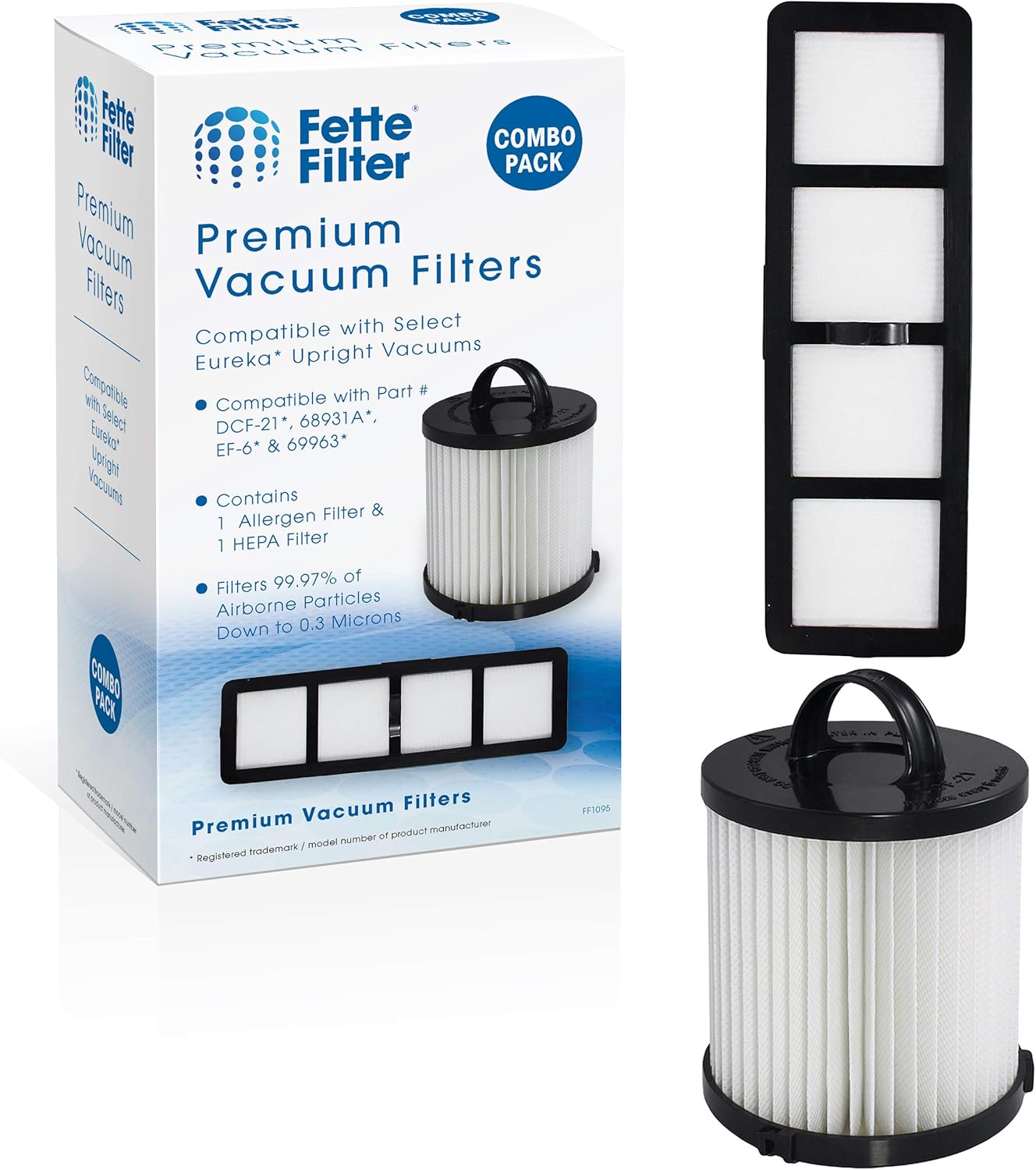 Compatible Eureka DCF21 Dust Cup Filter & EF6 HEPA Filter Replacement