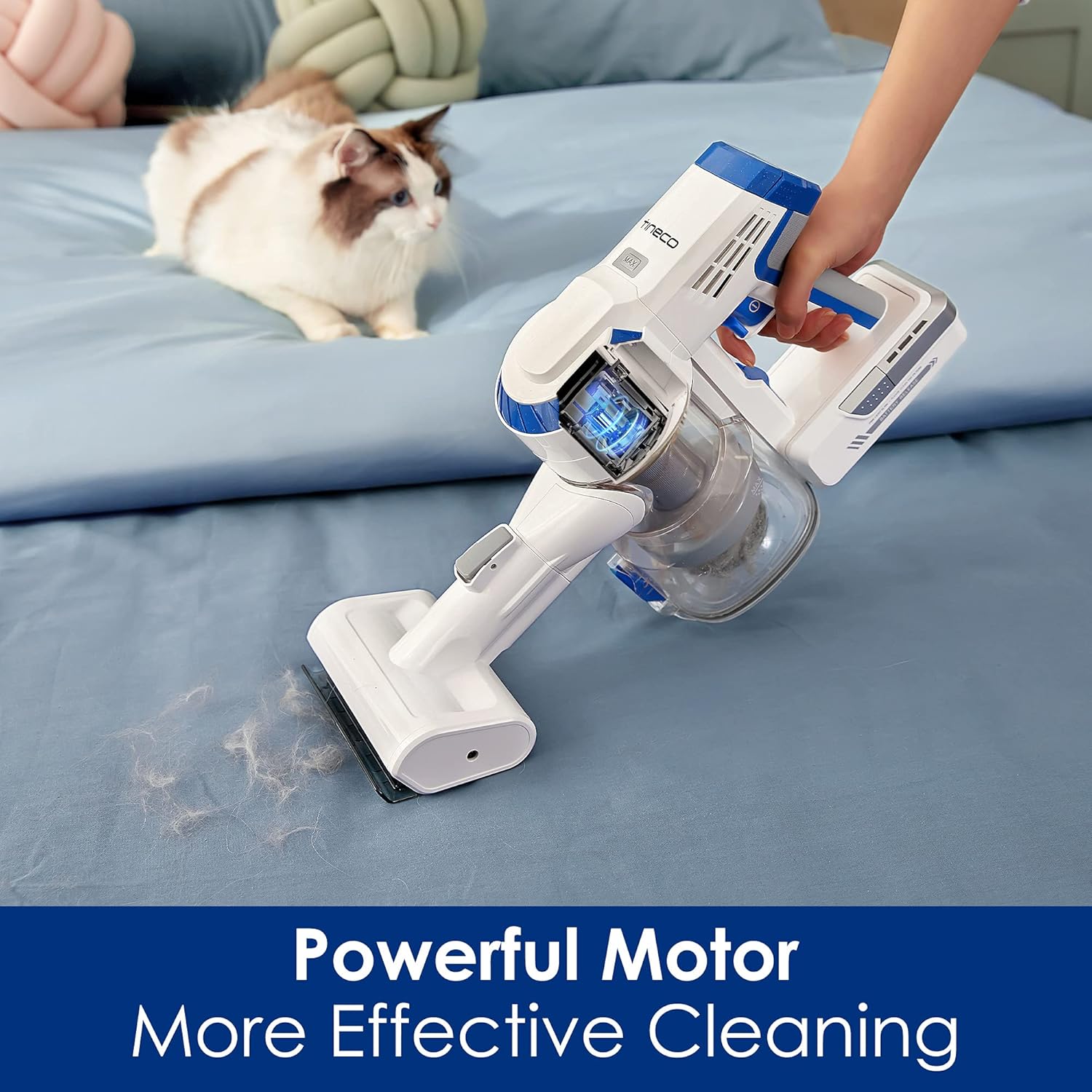 Tineco A10 Hero Cordless Stick/Handheld Vacuum Cleaner with Wall Mount, Super Lightweight with Powerful Suction for Carpet, Hard Floor & Pet - Space Blue -