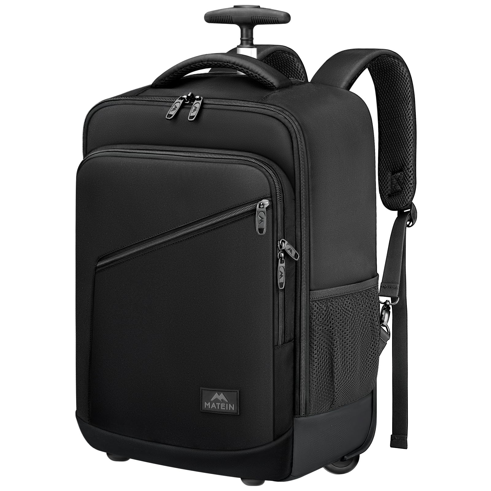 MATEIN Rolling Backpack Carry On Luggage, 17 inch Travel Laptop ...