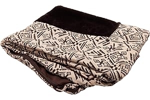 Furhaven Replacement Dog Bed Cover Plush & Southwest Kilim Décor Sofa-Style, Machine Washable - Desert Brown, Large