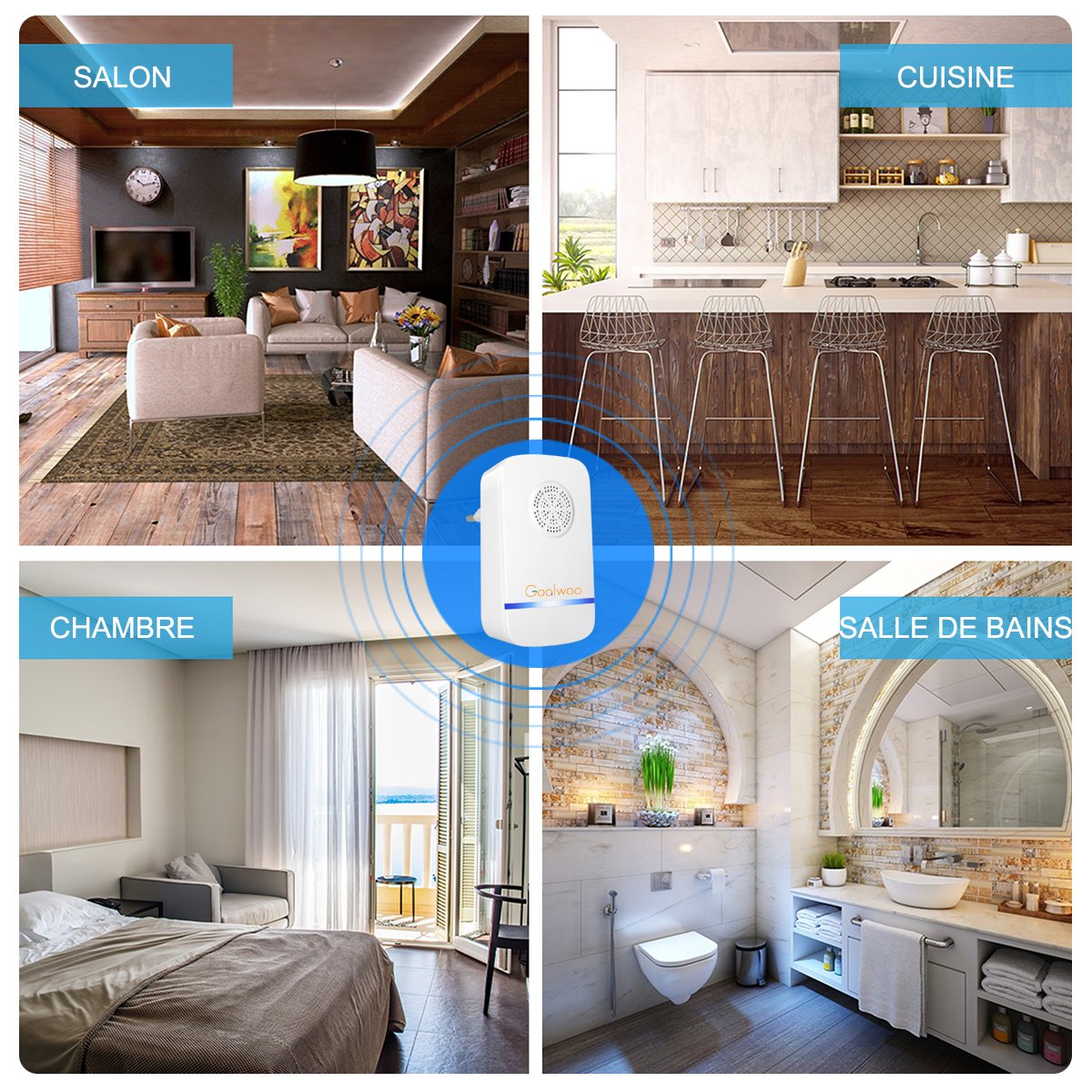 Goalwoo - Repelente electrónico de parásitos por ultrasonidos - 2 ...