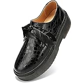BEAUSEEN Women's Vegan Leather Platform Chunky Loafers Clssic Penny Loafers Slip On Comfort Business Work Office Dress Walking Shoes