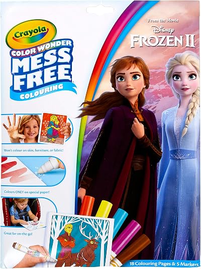 Crayola Color Wonder Disney Frozen 2 Mess Free Coloring Book 18 Pages 5 Markers