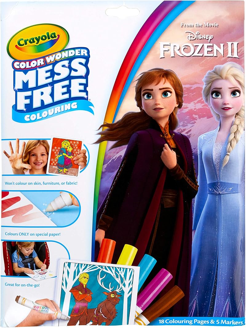 Crayola Color Wonder Disney Frozen 2 Mess Free Coloring Book 18 Pages 5 Markers