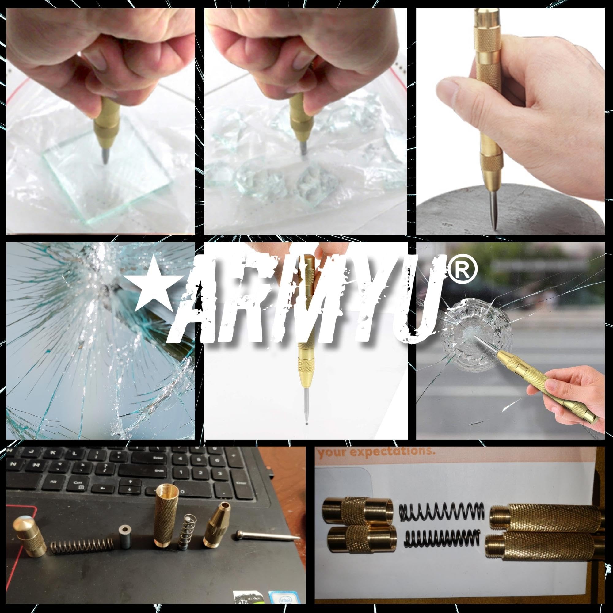 Window Punch Police EMT EMS Emergency Car Glass Breaker Crushing Hand ...