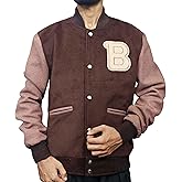 MUKHTALIF Mens Varsity Letterman Fashion Wool Bomber Slim Fit Casual Warm Boys College Baseball Jacket