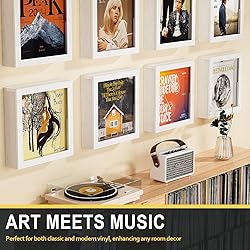 Emfogo 2 Pack Vinyl Record Frame, Album Frames for