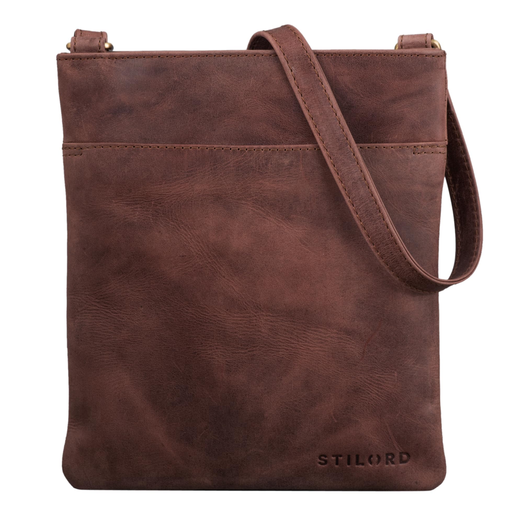 STILORD "Alicia" Small Handbag Shoulder Bag Leather for Women Elegant Cross Body Bag Vintage in Genuine Leather Colour:Messina - Brown